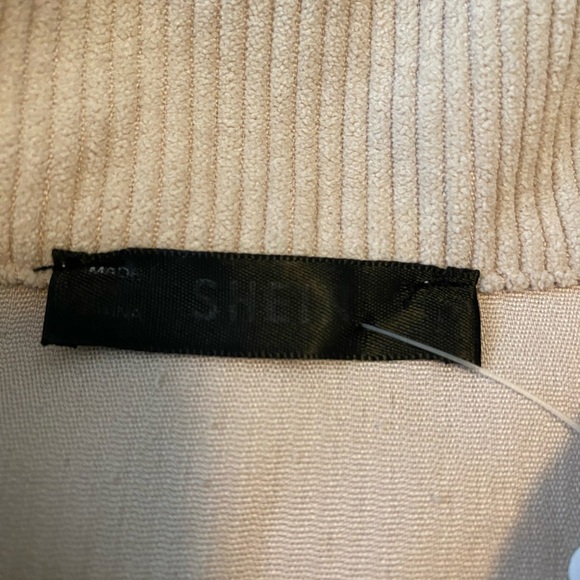 Shein Ivory Corduroy Jacket size L - Picture 7 of 10